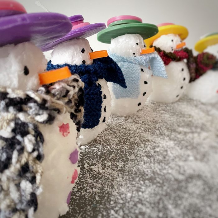 Sneeuwpop kaars - Afbeelding 3